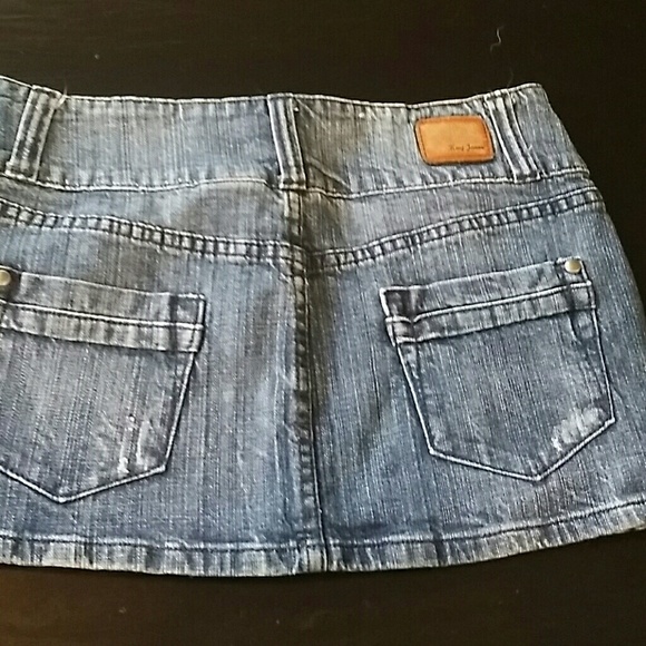 Vintage Super short Jean skirt - Picture 2 of 2